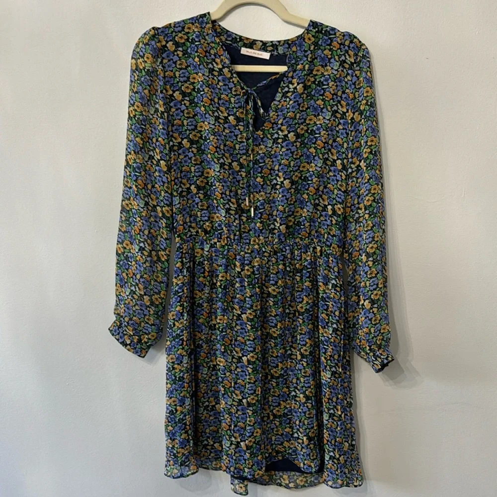 Skies are Blue Daisy Print Pleated Mini Dress - Picture 1 of 12